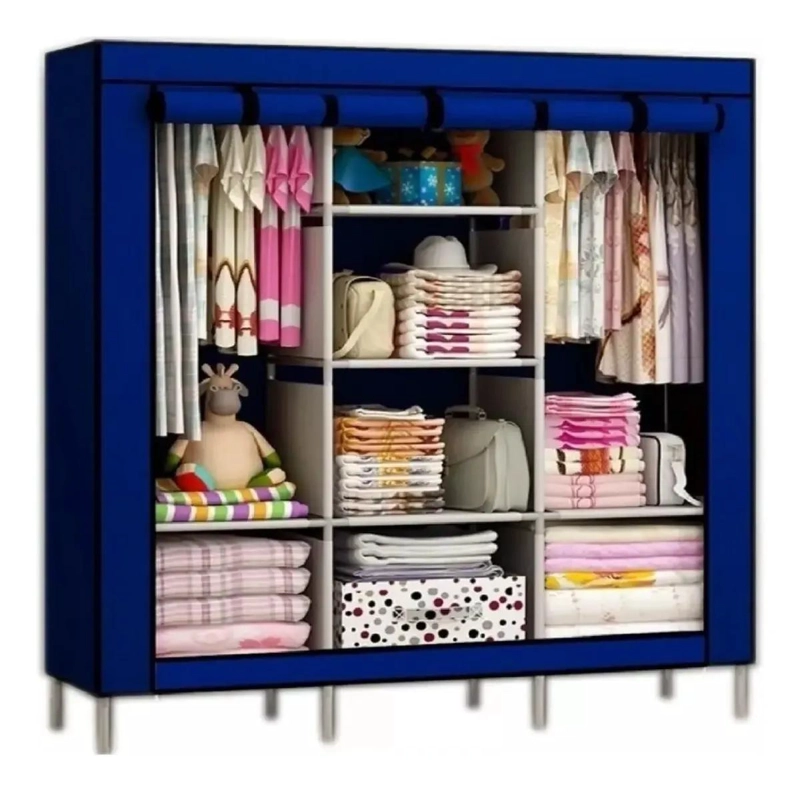 CLOSET ROPERO ARMABLE ORGANIZADOR TRANSPORTABLE DE TELA - 1