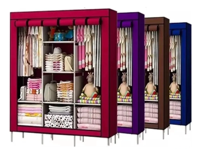CLOSET ROPERO ARMABLE ORGANIZADOR TRANSPORTABLE DE TELA - 2