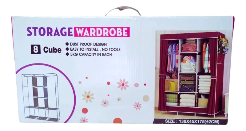 CLOSET ROPERO ARMABLE ORGANIZADOR TRANSPORTABLE DE TELA - 5