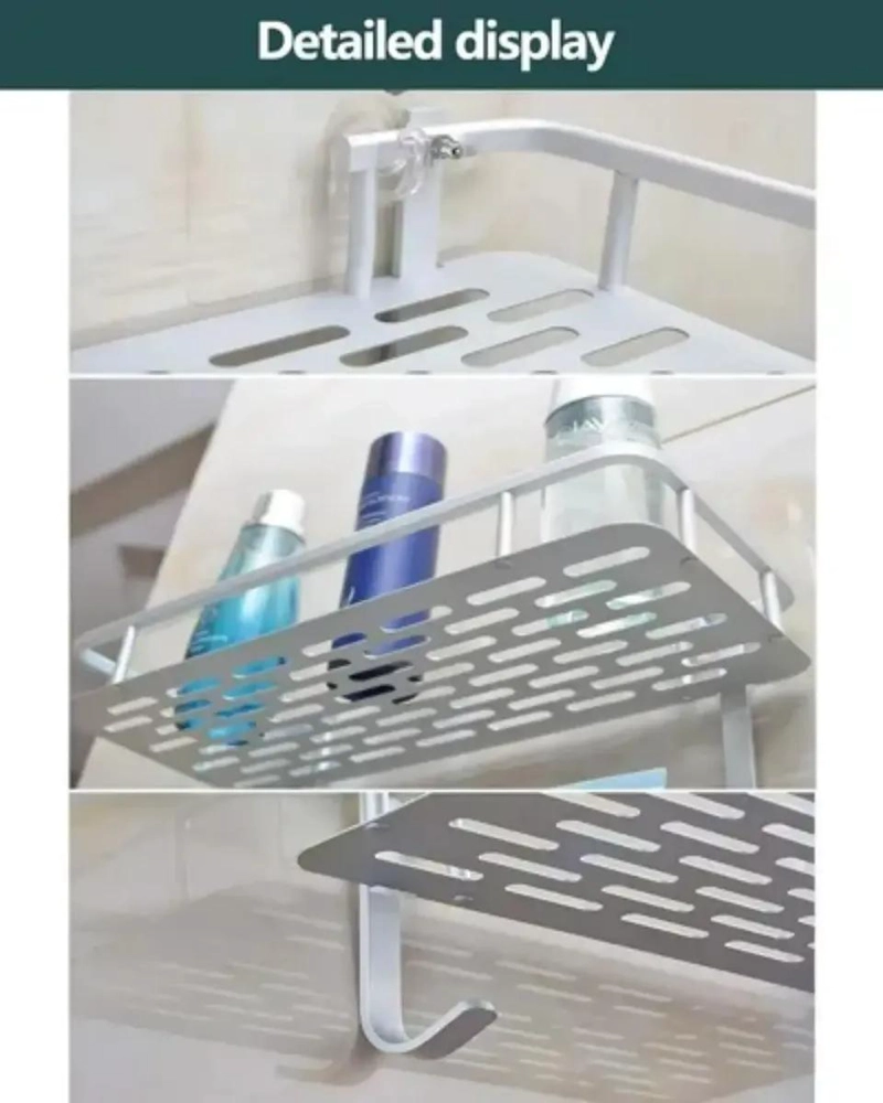 REPISA DE ALUMINIO PARA BAÑO CON 2 NIVELES - 2
