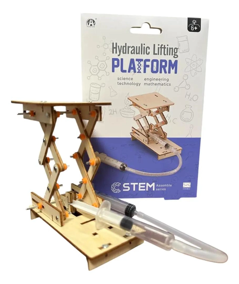 JUEGO EDUCATIVO PLATAFORMA HIDRAULICA DE MADERA STEM - 3