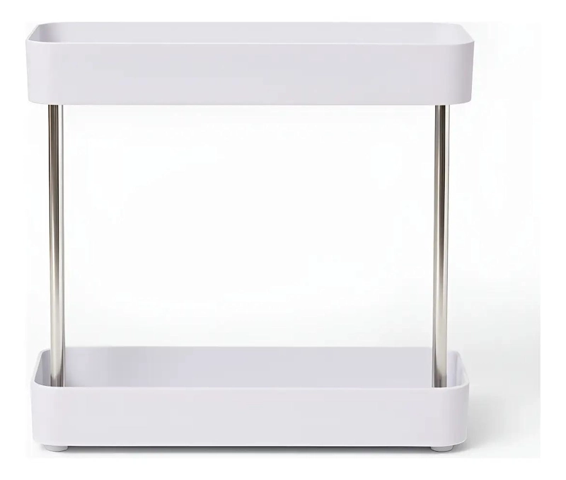 ESTANTE ORGANIZADOR MULTIFUNCIONAL 2 NIVELES BLANCO - 1