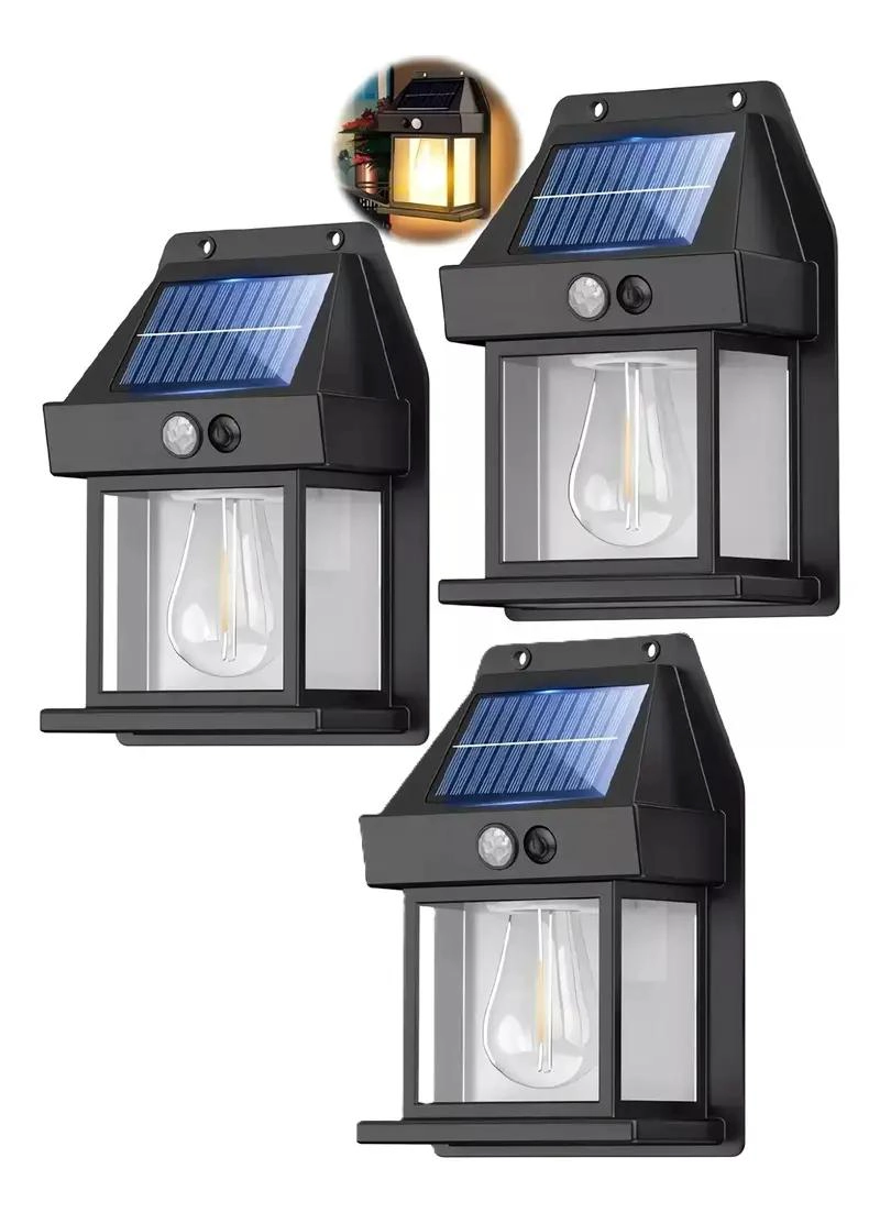FAROLES SOLARES EXTERIORES CON FOCOS LED PARA TERRAZA - 1