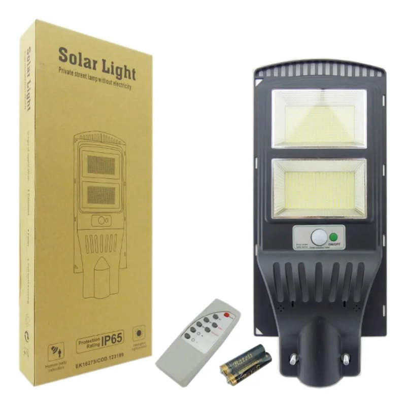 FOCO PARA POSTE SOLAR 300W CON CONTROL REMOTO - 4