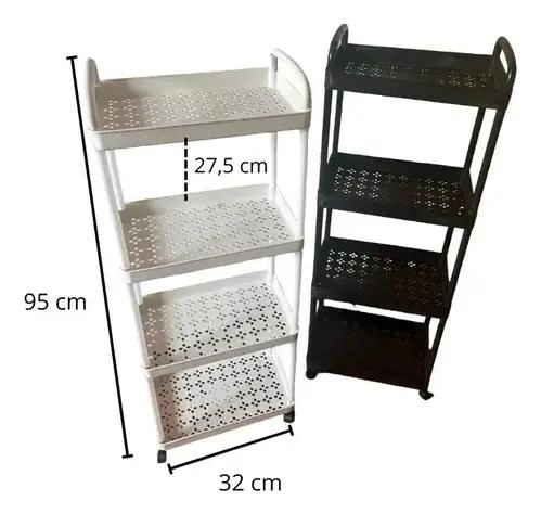 CARRITO ORGANIZADOR 4 NIVELES CON RUEDAS MULTIUSO - 2