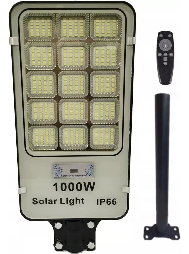 FOCO SOLAR 1000W CON POSTE Y 420 LEDS PARA EXTERIOR - 2