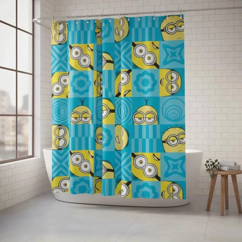 CORTINA DE BAÑO INFANTIL 180X180 CM COLORES AMARILLO YCEL - 1