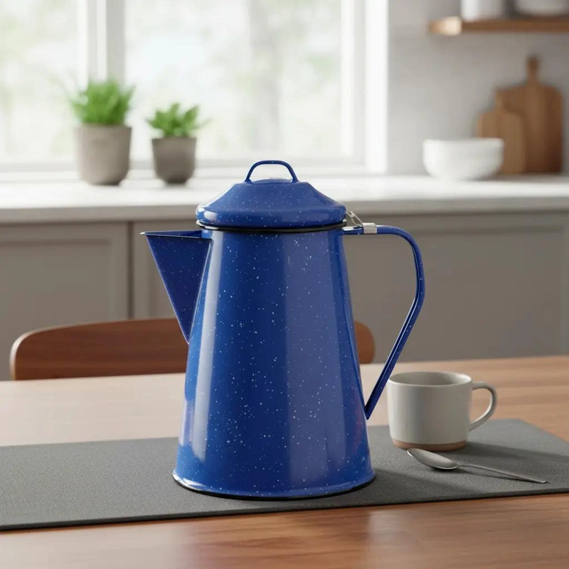 TETERA CAFETERA ENLOZADA AZUL 0.8 LITROS - 2