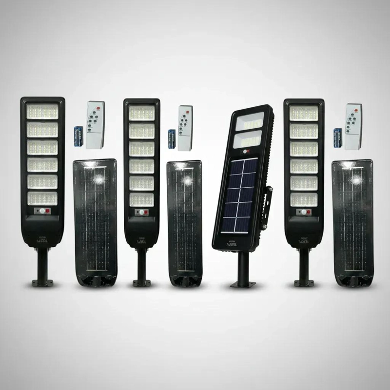 PACK 3 FOCOS PARA POSTE 600W SOLAR CON CONTROL - 1
