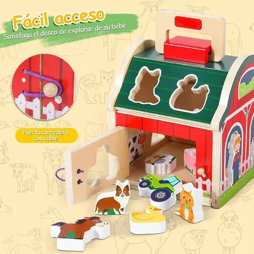 JUEGO DE MESA DIDACTICO DE MADERA GRANERO PARA NIÑOS - 2