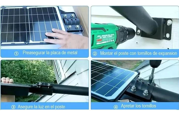 FOCOS SOLARES ALTA POTENCIA 1000W PARA EXTERIOR X2 - 3
