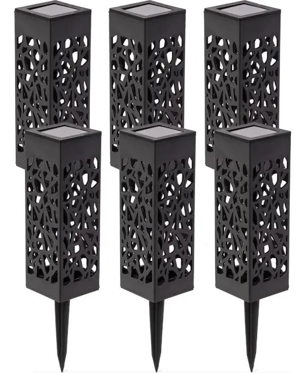 PACK 6 FOCOS LED SOLAR PARA JARDIN CON LUZ CALIDA - 1