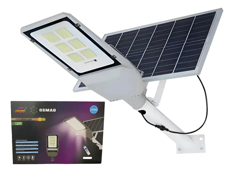 FOCO SOLAR EXTERIOR 1200W CON SOPORTE Y CONTROL - 1