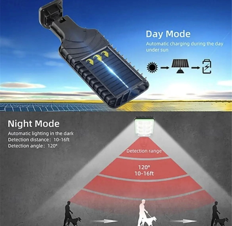 FOCO SOLAR CON SENSOR DE MOVIMIENTO Y CONTROL REMOTO - 5