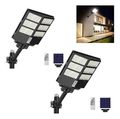 FOCO SOLAR LED 600W CON SENSOR DE MOVIMIENTO PARA EXTERIO - 1