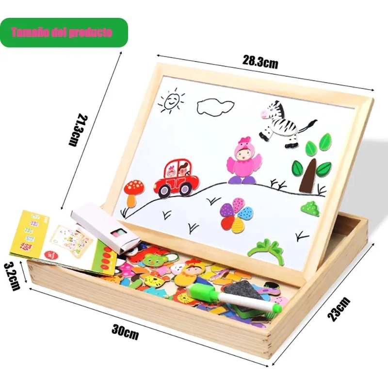 ROMPECABEZAS MAGNE TICO DE MADERA PARA NIÑOS - 5