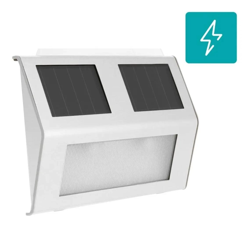 APLIQUE LED SOLAR DE ACERO GRIS PARA EXTERIOR - 2