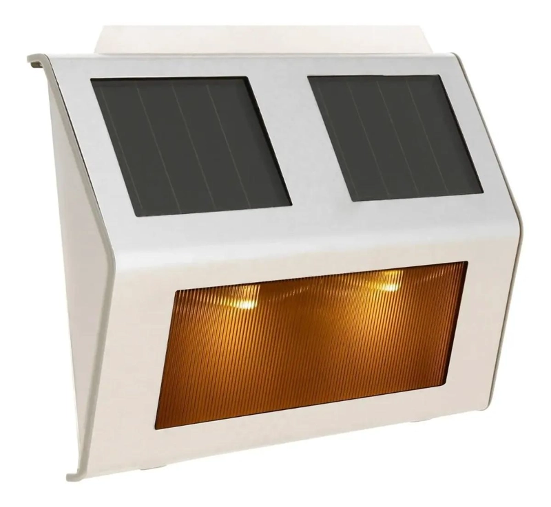 APLIQUE LED SOLAR DE ACERO GRIS PARA EXTERIOR - 3