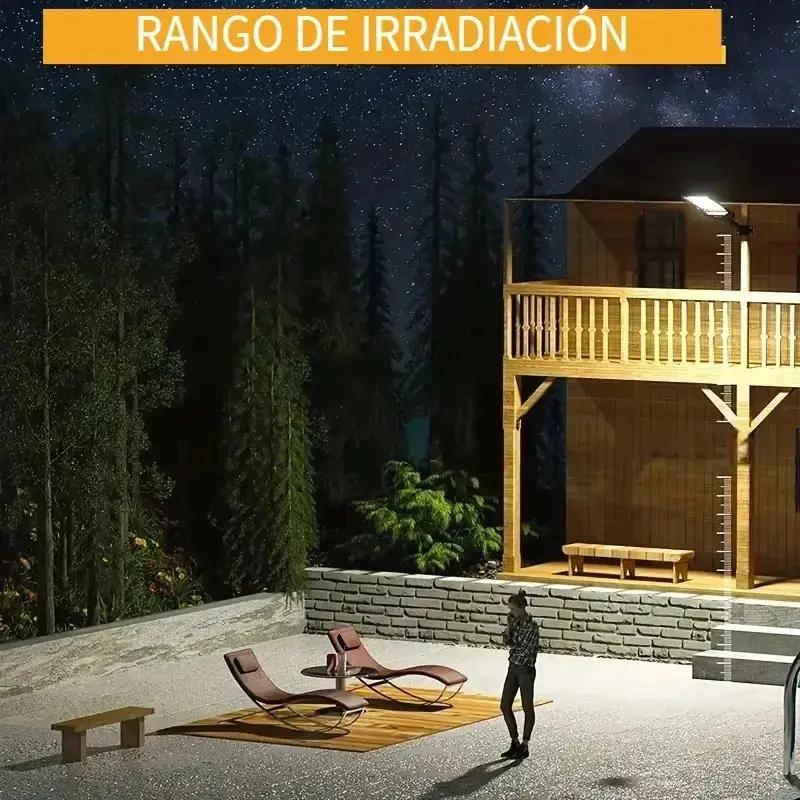 PACK 2 FOCOS SOLARES 300W RECARGABLES CON SENSOR Y MANDO - 5
