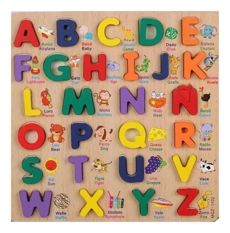PUZZLES DE MADERA DIDACTICO ABECEDARIO - 1