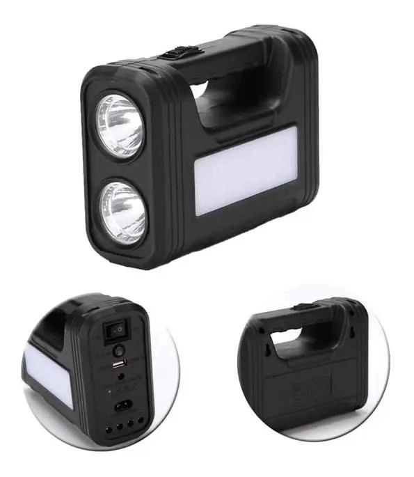 KIT DE CAMPING SOLAR CON 3 AMPOLLETAS Y LINTERNA - 4
