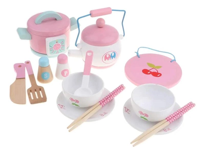SET DE OLLAS ASIATICAS CON UTENSILIOS DE MADERA PARA JUGU - 1