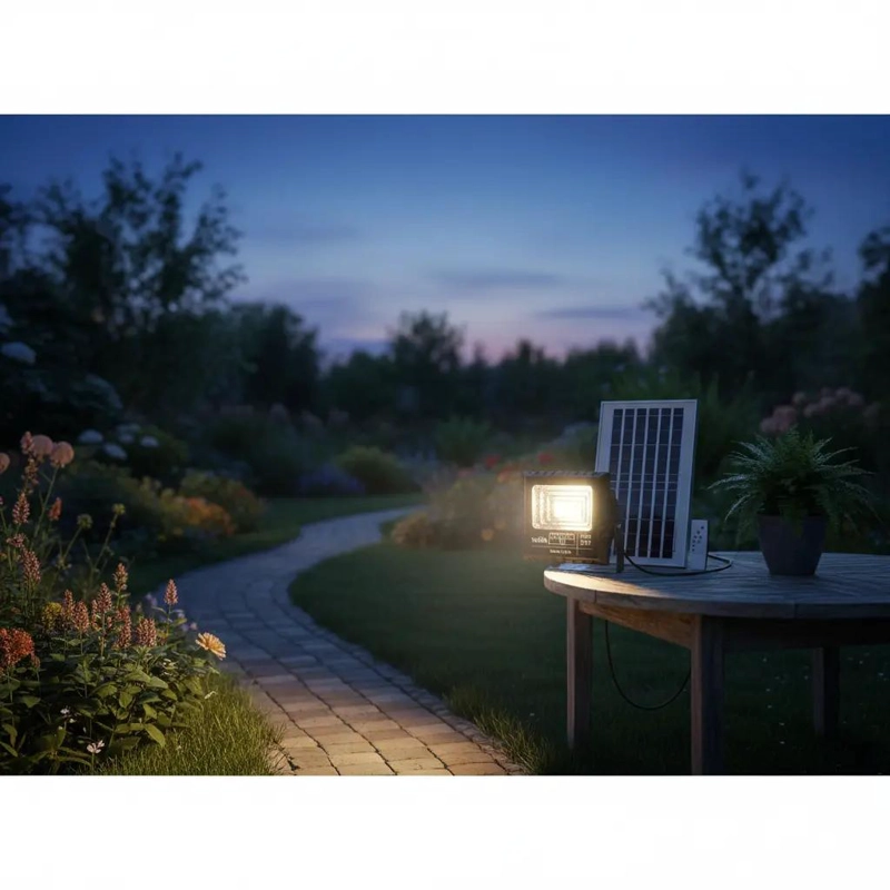 FOCO REFLECTOR LED 100W CON PANEL SOLAR Y CONTROL REMOTO - 5