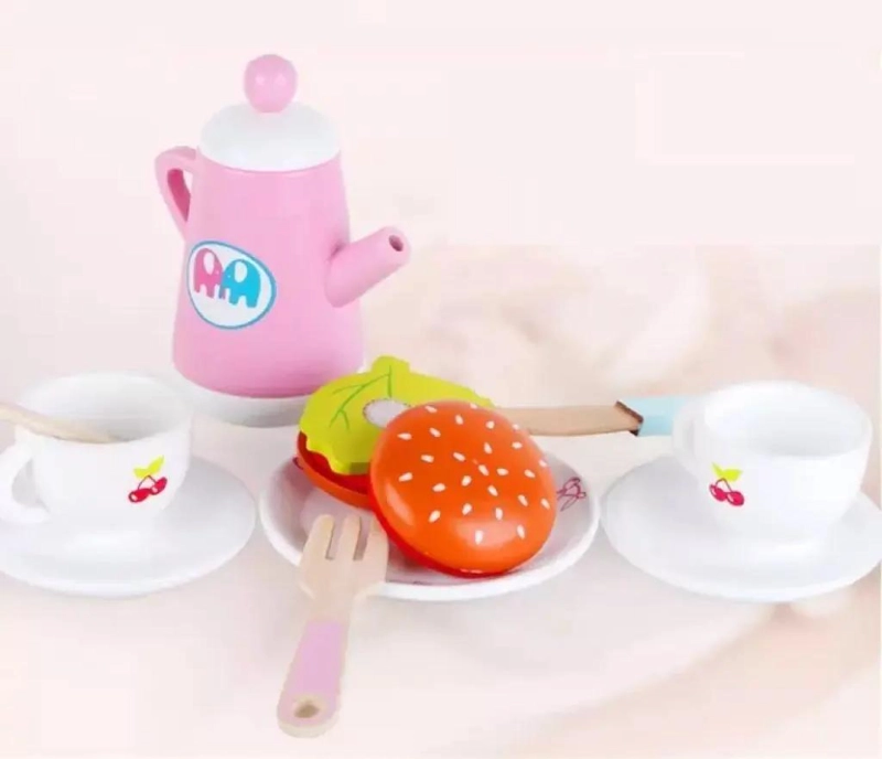 JUEGO DIDACTICO SET DE TE  DE MADERA PARA NIÑOS - 4