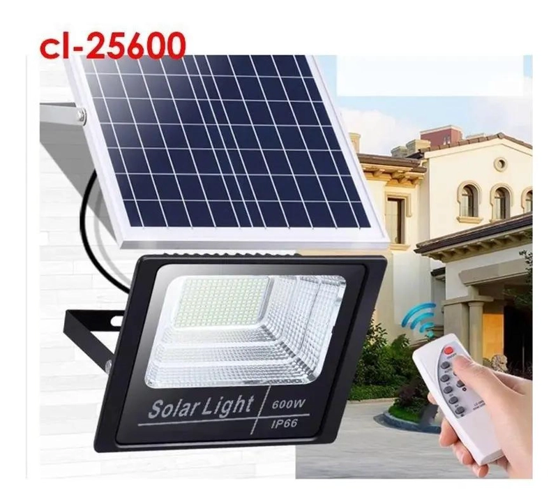 REFLECTOR SOLAR LED 600W CON PANEL Y CONTROL REMOTO - 1