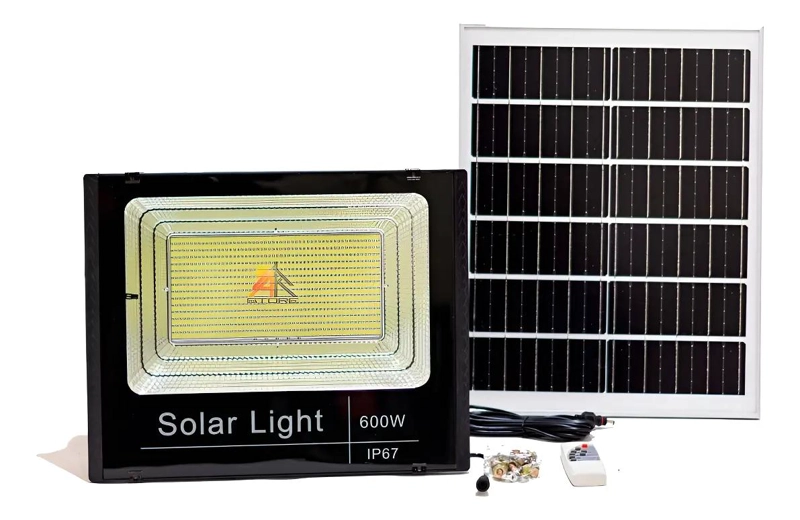 REFLECTOR SOLAR LED 600W CON PANEL Y CONTROL REMOTO - 4