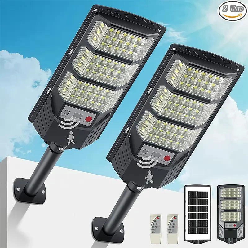 FOCO SOLAR EXTERIOR LED 300W CON SOPORTE Y MANDO 2 UNID - 2