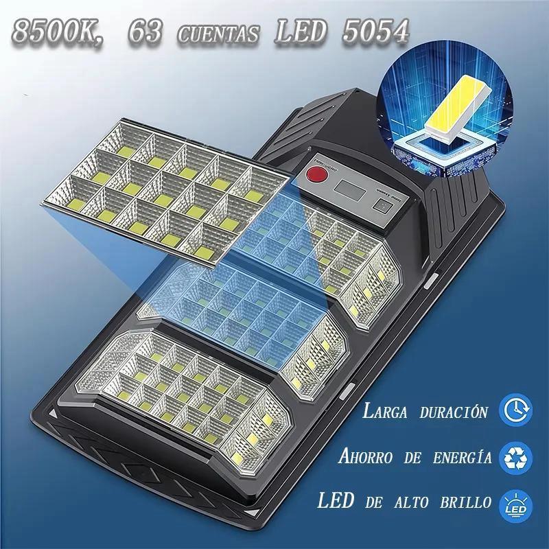 FOCO SOLAR EXTERIOR LED 300W CON SOPORTE Y MANDO 2 UNID - 3