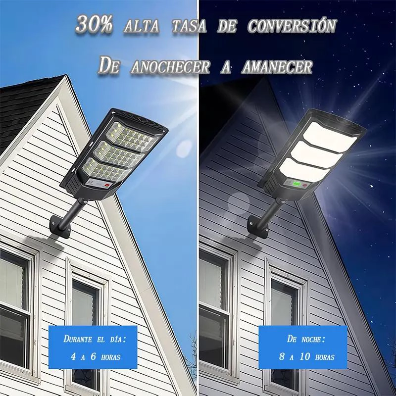 FOCO SOLAR EXTERIOR LED 300W CON SOPORTE Y MANDO 2 UNID - 5