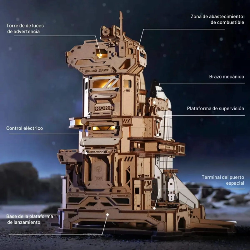 PUZZLE 3D DE MADERA TRANSBORDADOR ESPACIAL - 4