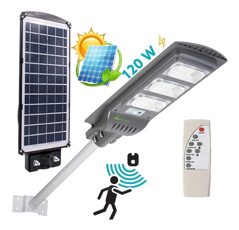 FOCO SOLAR 120W CON POSTE INCLUIDO - 2