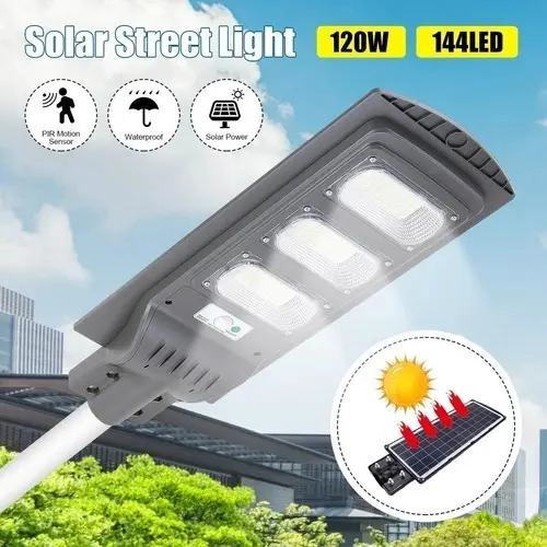 FOCO SOLAR 120W CON POSTE INCLUIDO - 4