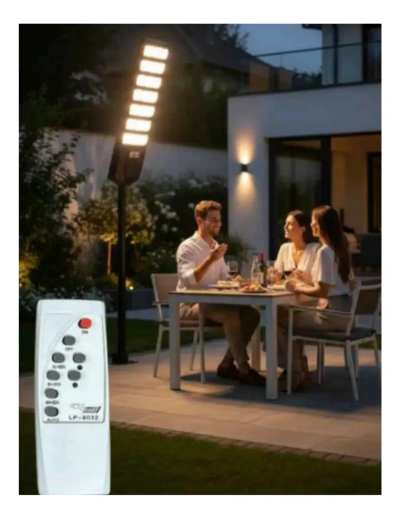 FOCO LED SOLAR 1200W EXTERIOR CON PANEL Y CONTROL - 1