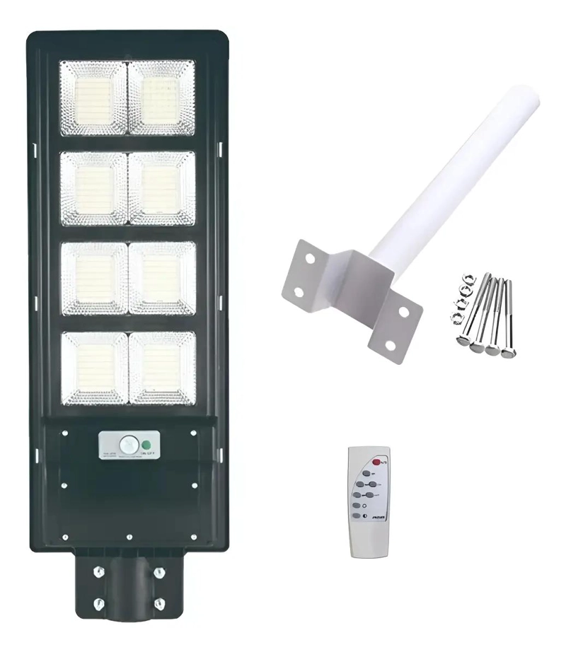 LAMPARA SOLAR LED PARA POSTE 400W NEGRA - 1