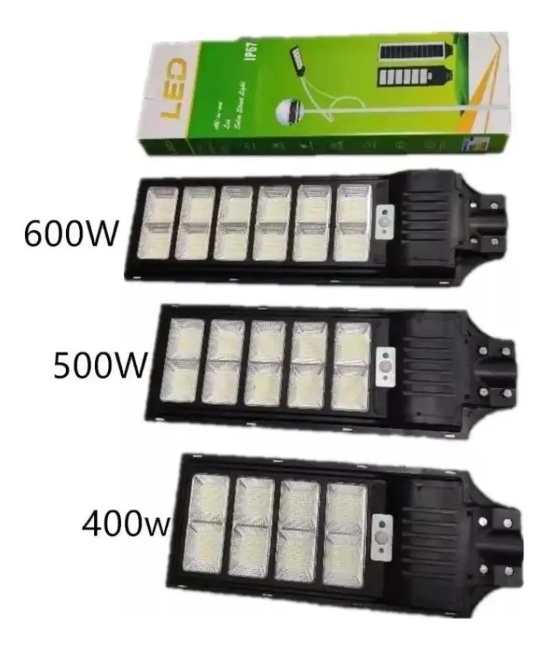 LAMPARA SOLAR LED PARA POSTE 400W NEGRA - 3