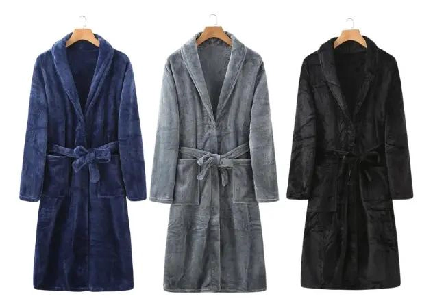 BATA DE BAÑO PARA CABALLEROS EN POLAR INVIERNO - 1