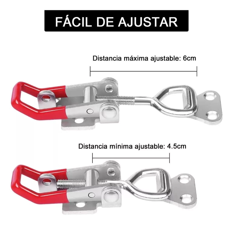 SUJETADORES RAPIDOS CON PALANCA Y CERROJO 5 UNIDADES - 3
