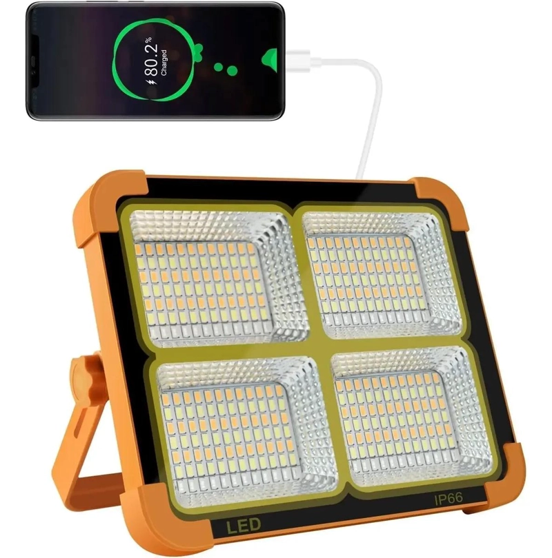 FOCO LED SOLAR RECARGABLE PARA EMERGENCIA Y CAMPING - 1