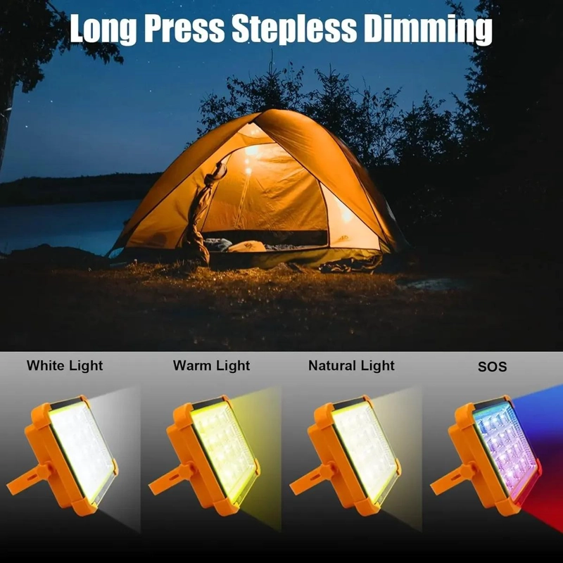 FOCO LED SOLAR RECARGABLE PARA EMERGENCIA Y CAMPING - 2
