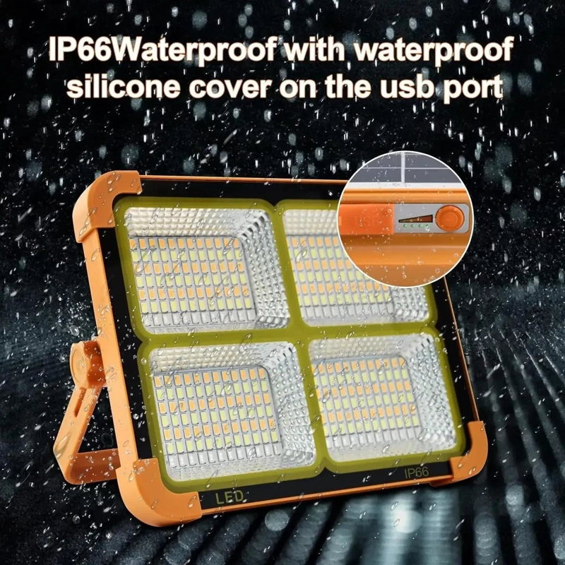 FOCO LED SOLAR RECARGABLE PARA EMERGENCIA Y CAMPING - 3
