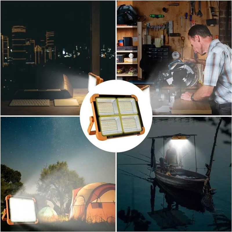 FOCO LED SOLAR RECARGABLE PARA EMERGENCIA Y CAMPING - 4