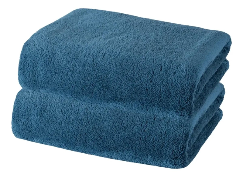 SET 2 TOALLAS DE BAÑO GRANDES MICROFIBRA 90X180 CM - 1