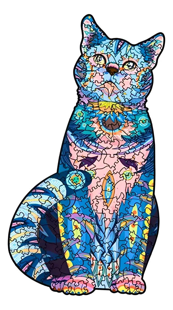 ROMPECABEZAS MULTICOLOR DE GATO PARA DECORACION - 1