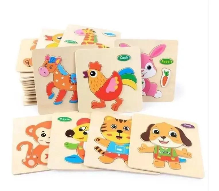 PACK 5 ROMPECABEZAS DE MADERA PARA NIÑOS PEQUEÑOS - 4