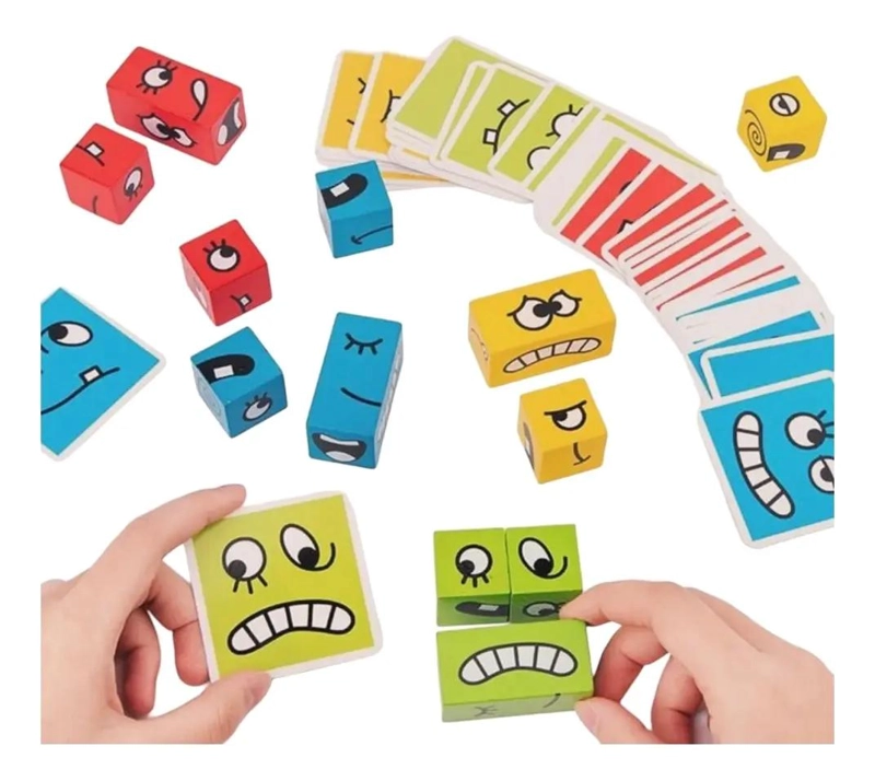 JUEGO DIDACTICO DE MADERA CON EXPRESIONES Y TIMBRE - 2