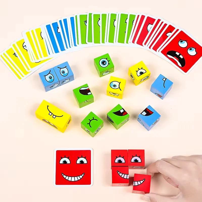 JUEGO DIDACTICO DE MADERA CON EXPRESIONES Y TIMBRE - 4